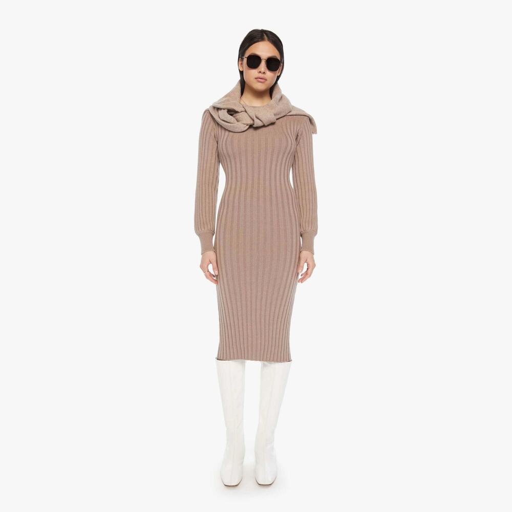 Brand New SABLYN Ira Ribbed Longsleeve cotton cashmere silk blend Dress Small